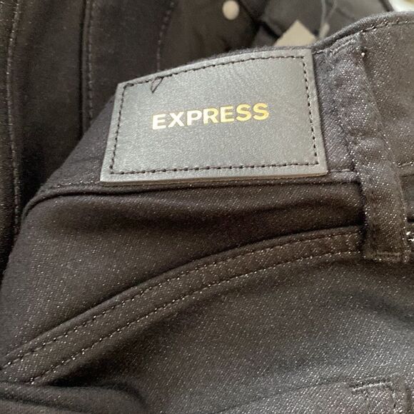 #513 EXPRESS NWT black raw hem with split ankle - Picture 8 of 9